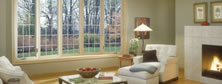Energy efficient replacement bow windows.